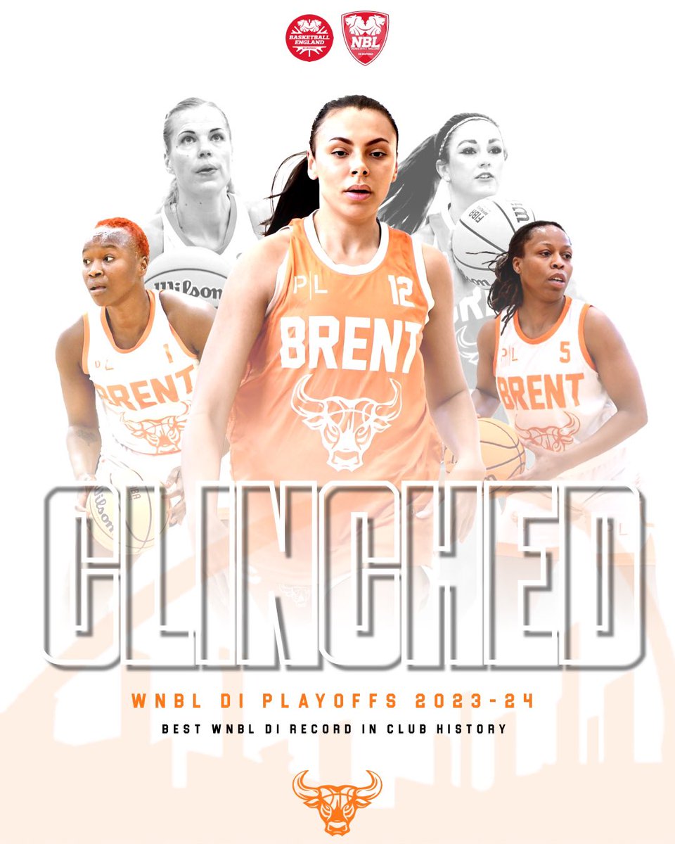 HISTORY MAKERS 🐂🧡

🔸Best ever WNBL D1 Record (16-6)
🔸 2nd consecutive WNBL D1 Playoff Berth

🏠 Final 8 all starts this Sunday @ The Den against Loughborough Riders. 3pm tip. Doors open from 2:30pm.

#WeAreBrent | #BrentBulls