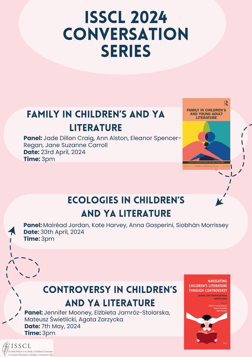 An exciting lineup of Conversations on the topics of Family, Ecologies, and Controversy in children's and YA literature! ISSCL members can now book their place for the second Conversation on the 30th April! eventbrite.com/e/isscl-conver…