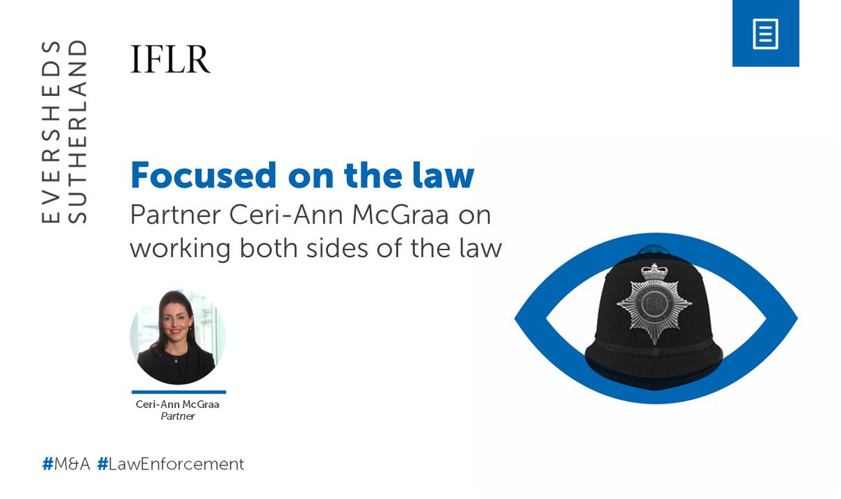 Partner Ceri-Ann McGraa, who is also part of London’s police force, shares why communication, organization and calmness are transferable skills between the worlds of law firms and policing in this profile piece from @IFLR_online: iflr.com/article/2d2z5m… [subscription needed]