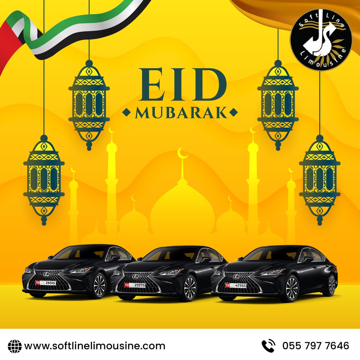 Wishing you and your family a prosperous Eid-ul-Fitr filled with love, laughter, and togetherness. 
Eid Mubarak! 🤍✨🌙🕌

#eid #eid24 #eid2024 #eidmubarak #eidulfitr2024 #ramadan #muslim #islam #allah  #SoftLineLimousine💯