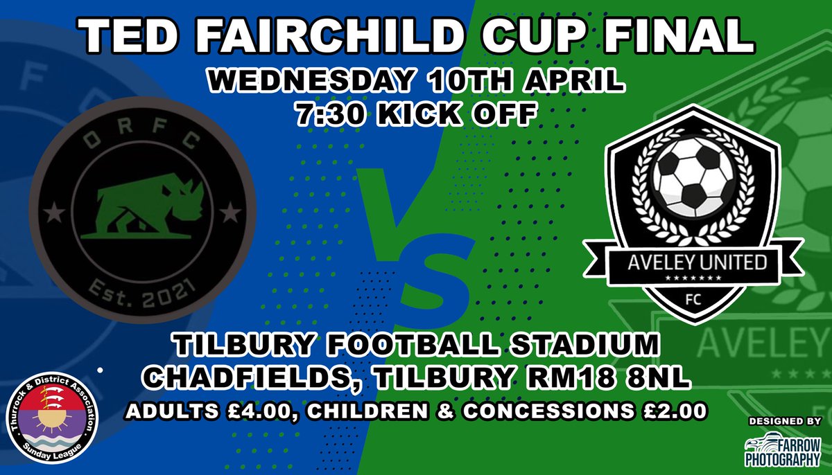 This Wednesday Ockendon Rhinos take on @AveleyUnitedFC in the Ted Fairchild cup final.