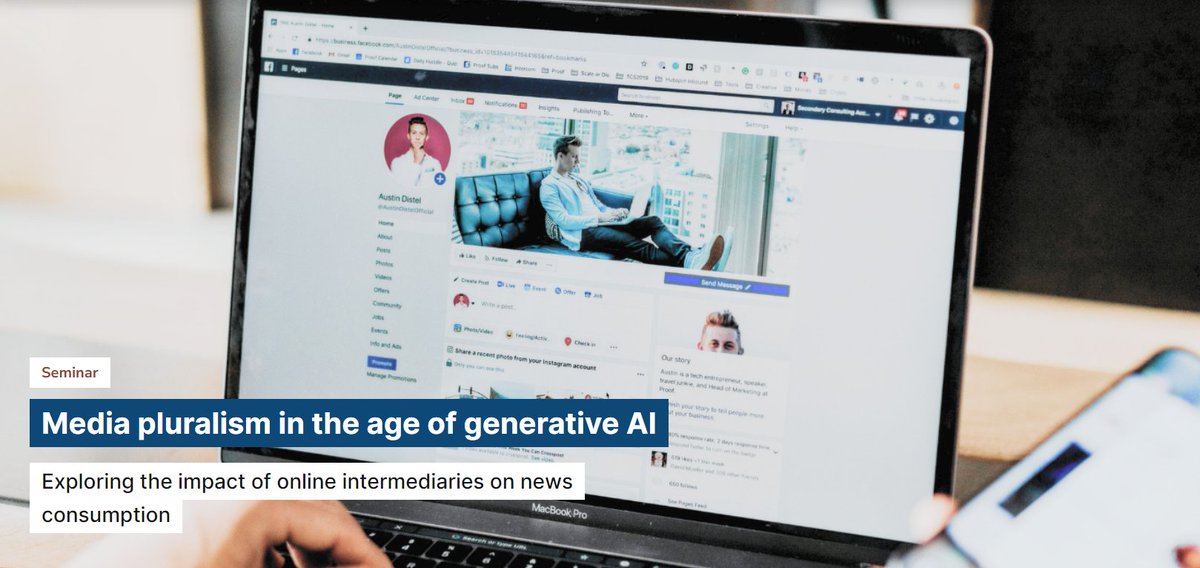 What is the impact of #AI, search engines and #SocialMedia on #news consumption? Join @EleonoraMazzoli, Ali Ali-Abbas from @Ofcom & @eldaelda for a seminar on the impact of #online intermediaries on how we read news Tomorrow 👉15:30 CEST 📍Florence 📌eui.eu/events?id=5689…