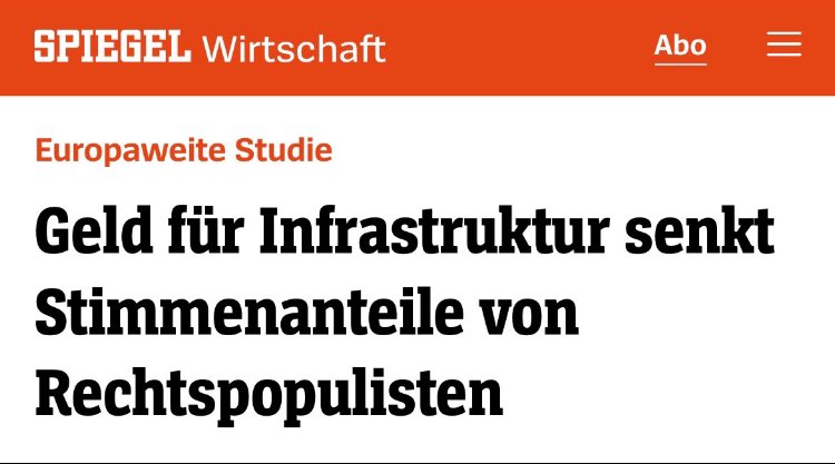 Öffentliche Investitionen—> weniger Rechtspopulismus