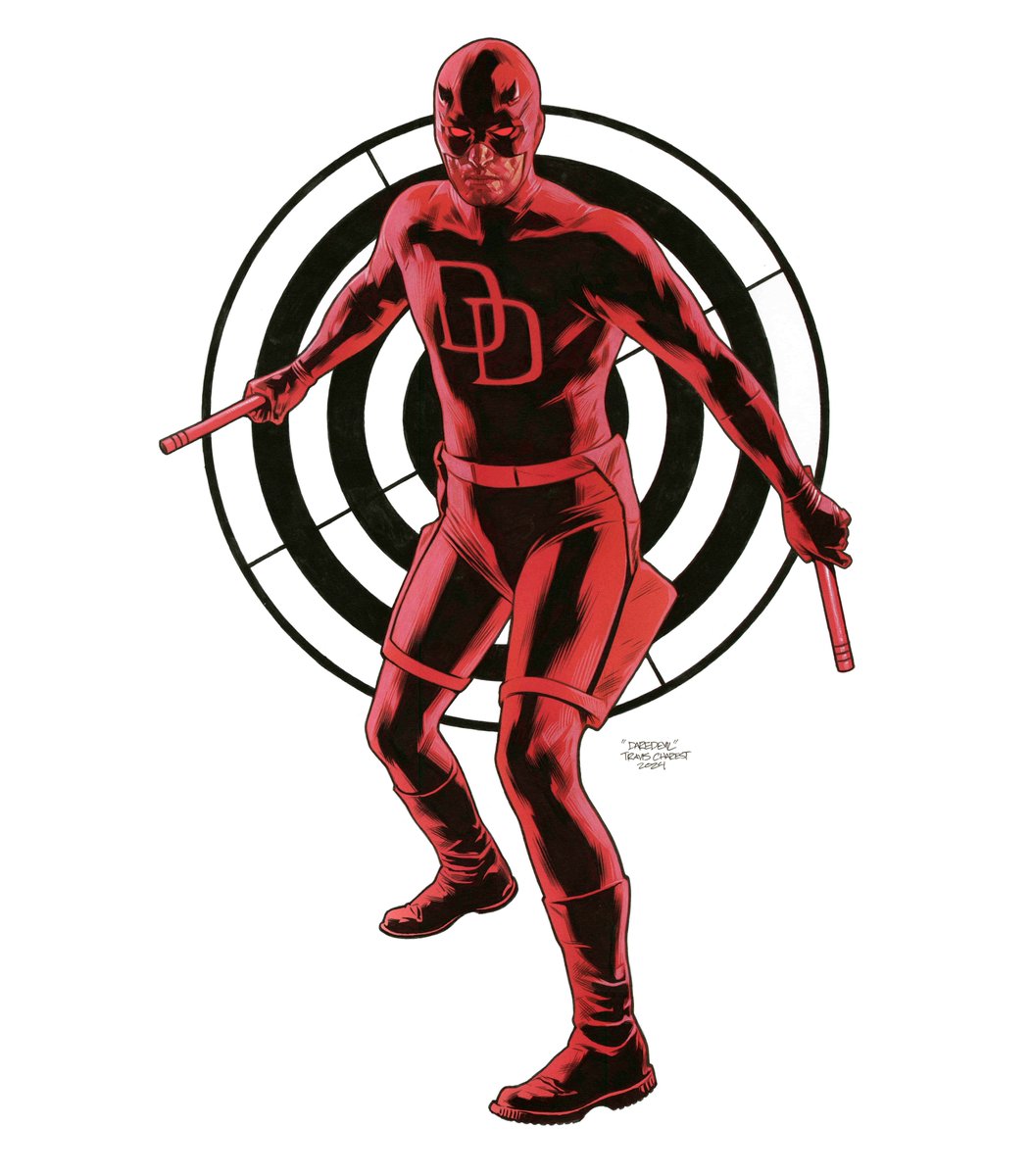 #24 Daredevil - Ink, gouache and colored pencils on 13 x 19 bristol