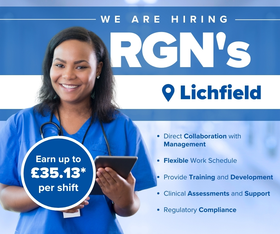 The British Nursing Association needs a passionate RGN in Lichfield. Great pay, flexible schedule. Be part of our story. Apply today: tinyurl.com/46k6h7z4  or contact us on WhatsApp: 0772 3559 602.
#NursingOpportunities #JoinUs #RGNLife #HealthcareHeroes

#NursingCareer