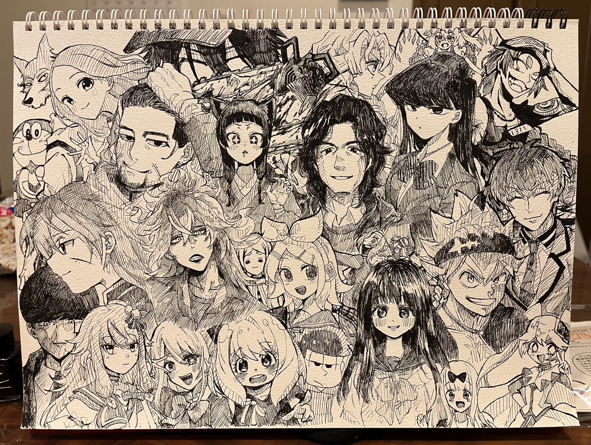 好きなキャラクターの集合絵
#イラスト #illusrtation #アナログイラスト