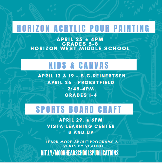 WHAT'S THIS MONTH? Check out all the KIDSource Fine Arts Activities & Programs during the month of April. 🖌️🖼️ Read More ➡️ isd152.org/page/publicati…