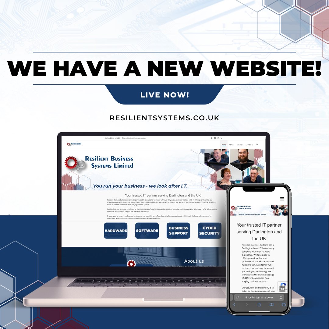 Our website has had a makeover!🧑‍🎨 It was time for a redesign... We worked in collaboration with @hubspokemedia1 to launch a BRAND NEW focussed, modern and streamlined website. We love it!! Take a look for yourselves... 🔗resilientsystems.co.uk #websitelaunch #websitedesign