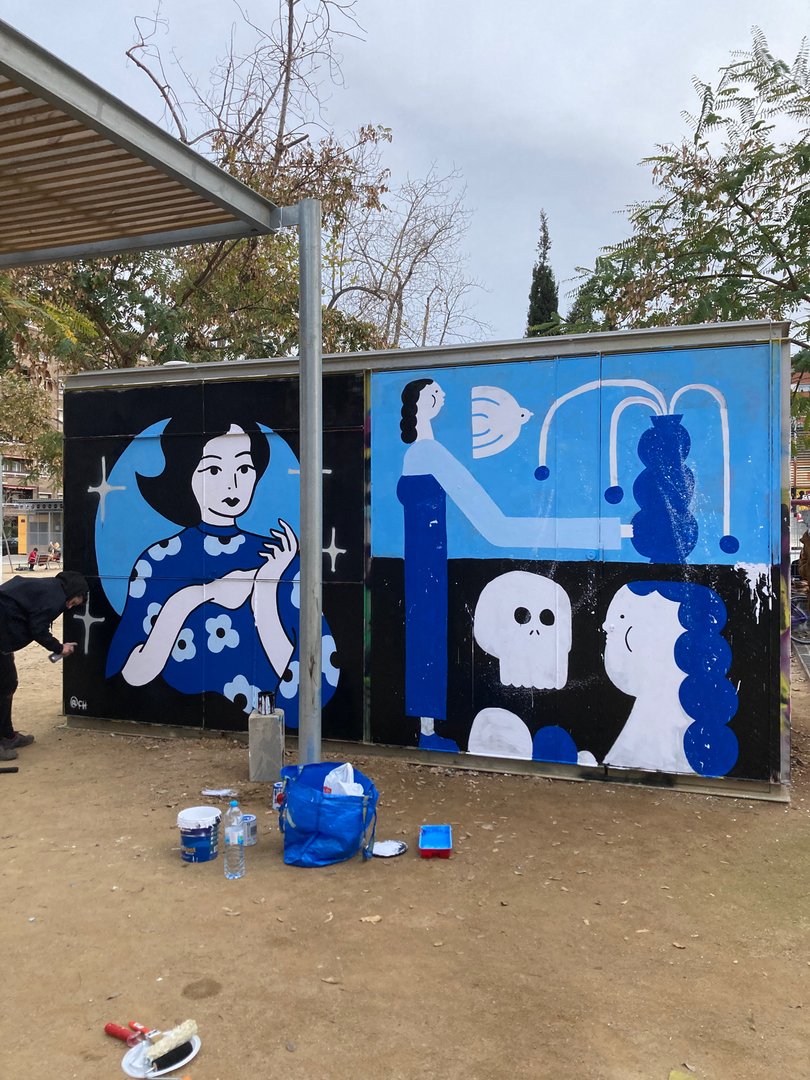 Artist: <a href="/tomas_olivos/">tomas olivos</a>
Wall: #Barcelona, #Parallelwall, #pintura #muralismo #mural #streetartbarcelona #arteenlacalle #artalcarrer #artist #arte #streetartbcn #graffiti #graffitibarcelona #instagraff #streetart #barcelonastreetart #montanacolors #arteurbano #wallspot
<a href="/rebobinart/">Rebobinart</a>