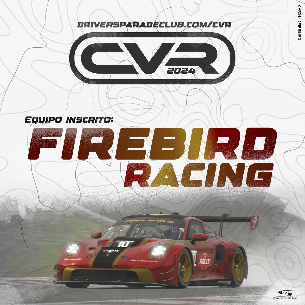 Damos la bienvenida en #CVR24 a @firebird_team! Gracias por vuestra presencia y apoyo a este campeonato de resistencia. - Preinscripción en driversparadeclub.com/CVR