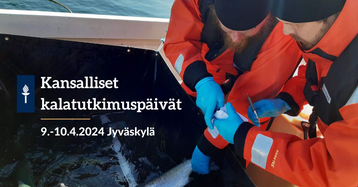 Kansalliset kalatutkimuspäivät ovat käynnissä Jyväskylässä! Kahden päivän aikana kalatutkijat ja kalatiedosta kiinnostuneet syventyvät mm. kalakantojen kestävän käytön perusteisiin, muikkukannan koon arviointeihin ja kalojen vaelluksiin. ⏩ r.jyu.fi/Fni @LukeFinland
