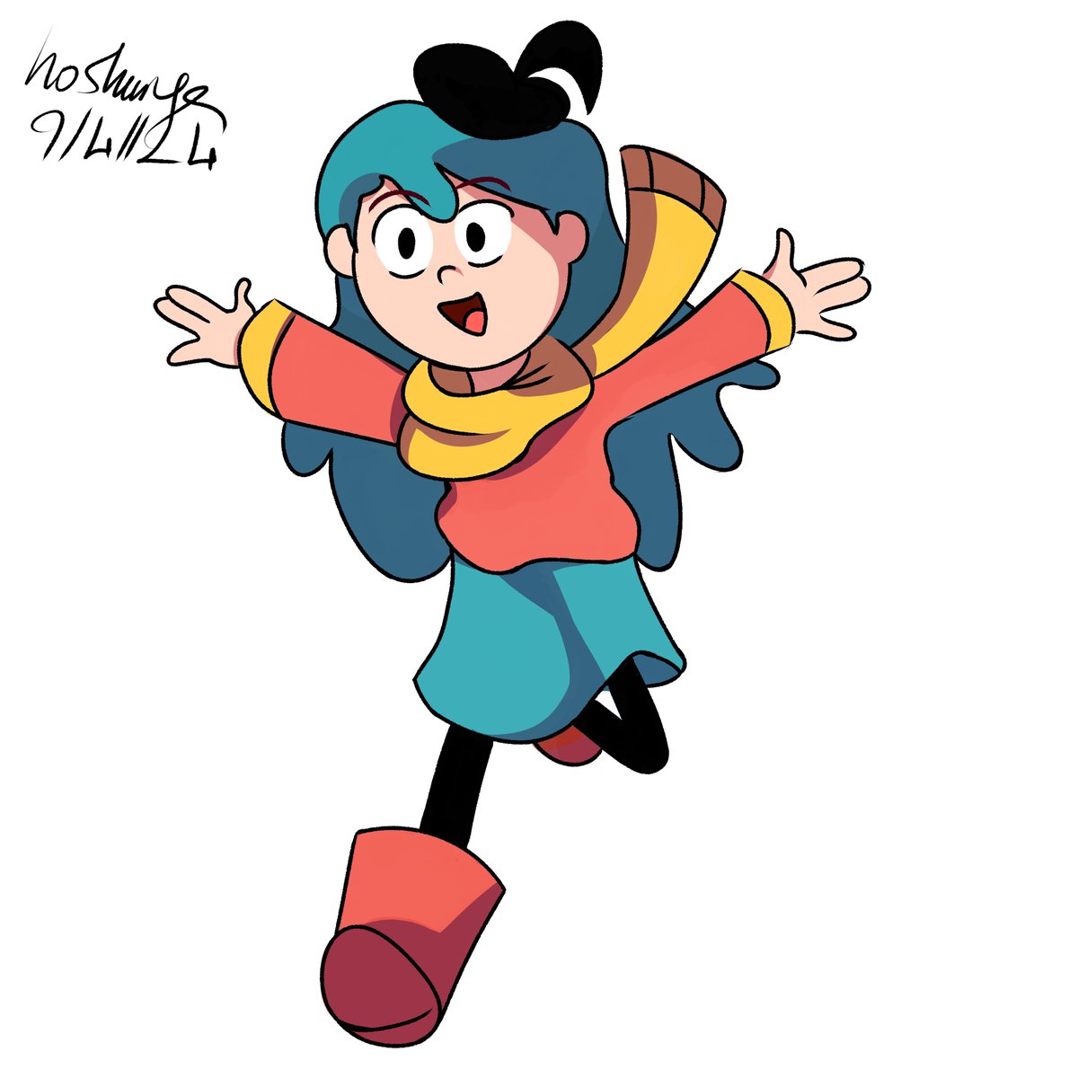 some blue-haired hyperactive child #hilda #hildatheseries #hildafanart