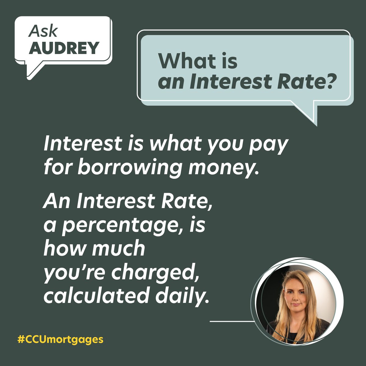 Understanding interest rates can save you money in the long run. 
If you need some guidance, reach out! We’re here to help demystify the process and make sure you’re in control of your repayments from the start.
#AskAudrey #MortgageTips #CCUmortgages #mortgagehelp