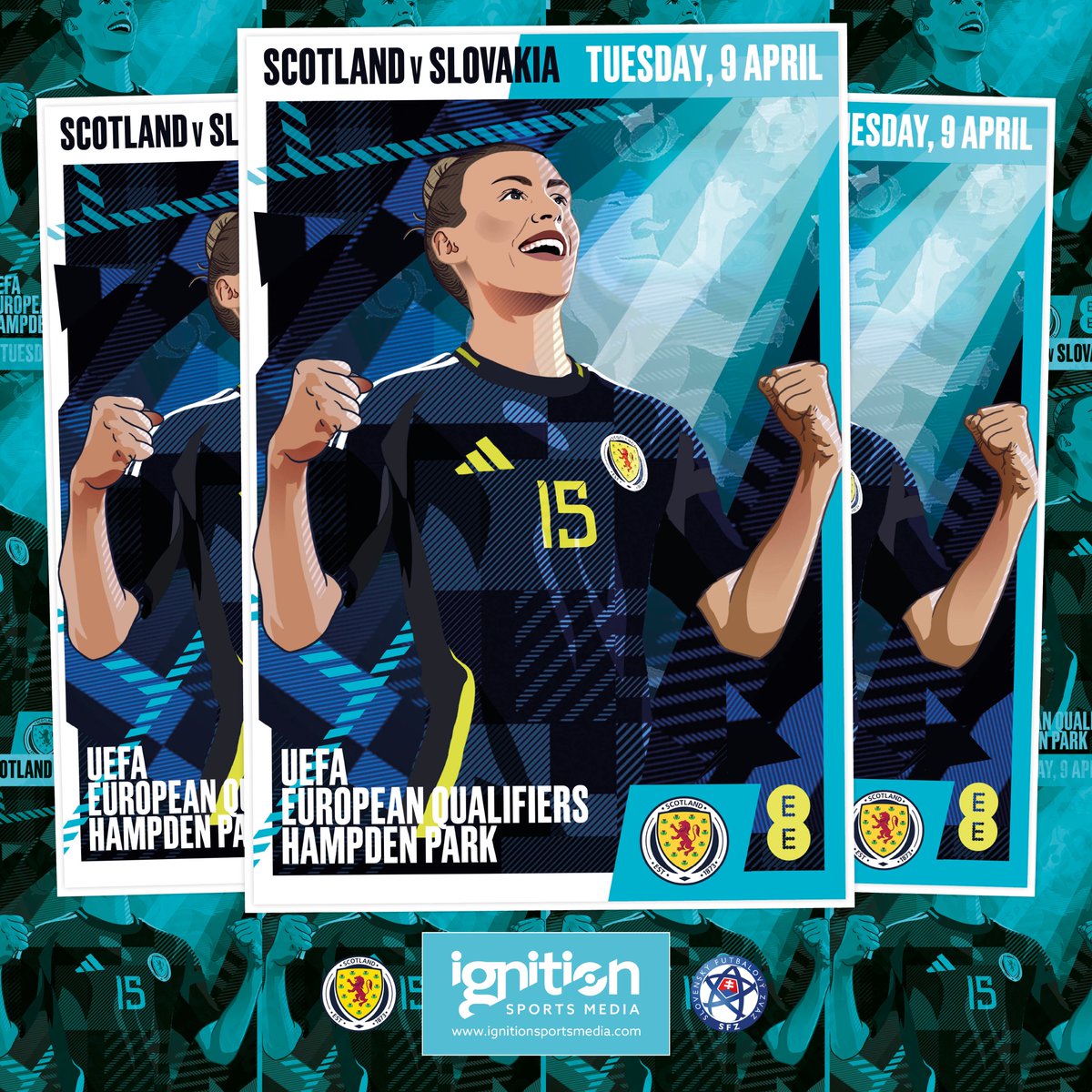 Scotland Women’s programme covers have a fresh new look for their European Qualifier against Slovakia this evening. Make sure you take a closer look by picking up your copy at Hampden Park. @ScotlandNT