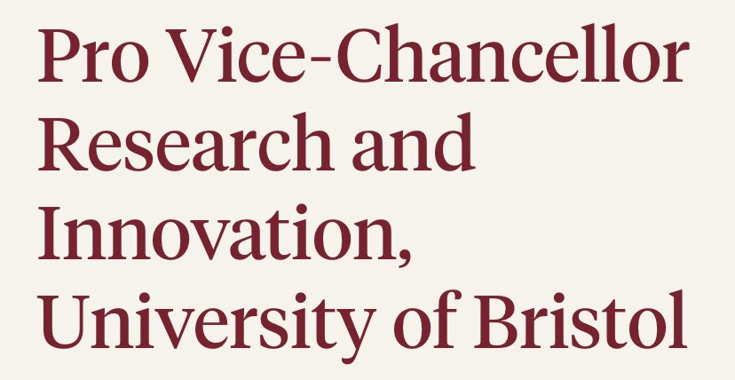 2 days to go to put your name in the hat and come and work as PVC (Research and Innovation) at @BristolUni! looking for a friend, and an inspiring reserach leader 😇. Come and join us.. 🔜 ⏱️minervasearch.com/current-opport…