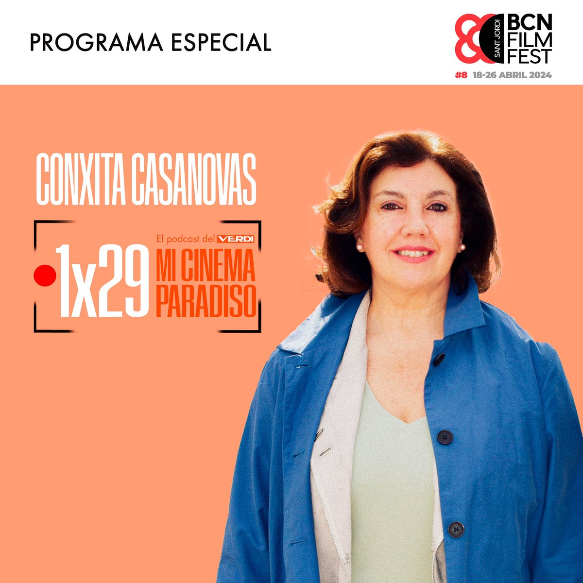 Nou eps de 'MI CINEMA PARADISO, EL PODCAST DEL VERDI' per Eduardo de Vicente. #29 especial dedicat al @BCNFilmFest que arrenca el pròxim 18 d'abril amb Conxita Casanovas la seva directora. Troba-ho aquí: spoti.fi/3RyXfFz i +info a la nostra web.