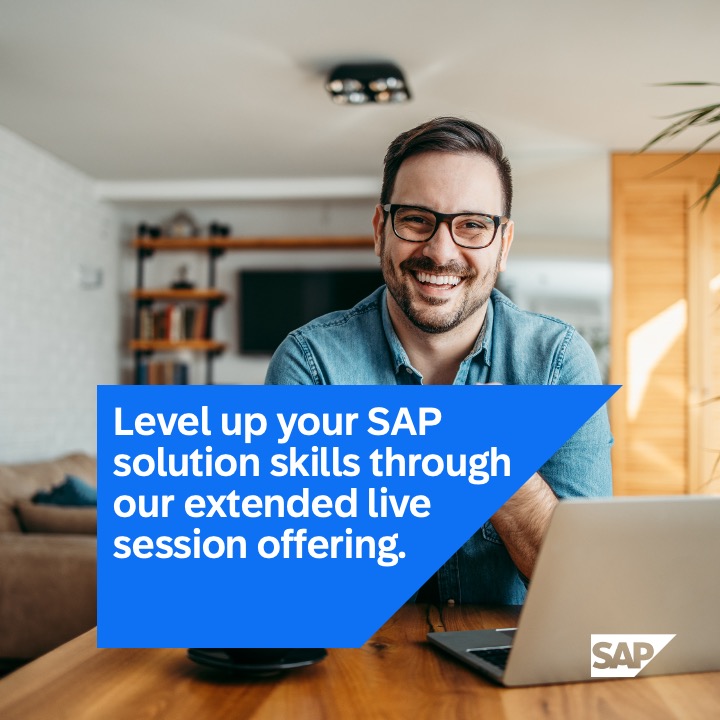 Now covering more product areas, you can take advantage of detailed explanations in one of our upcoming live sessions to future-proof your skills in the latest technologies. sap.to/6018Z0EHM