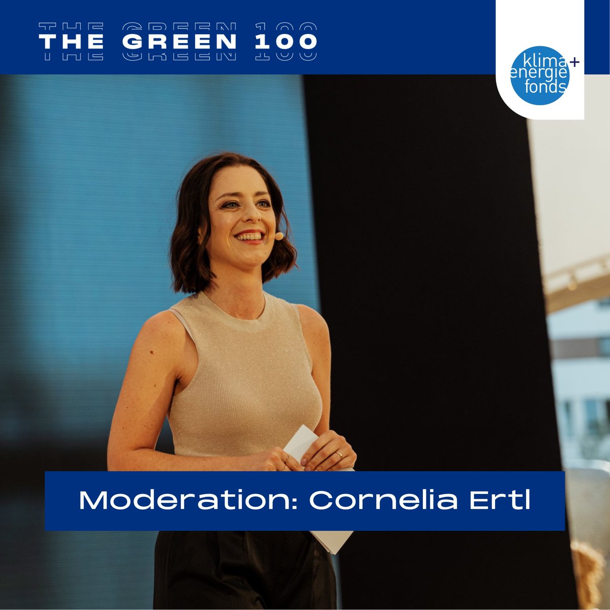 Wir freuen uns Ihnen heute die diesjährige Moderation für „The Green 100“ vorzustellen: Cornelia Ertl! 🎤 Ihre Leidenschaft für nachhaltige Kommunikation und ihre über 10-jährige Erfahrung in der Moderation machen sie zur perfekten Wahl! 🌱 📷 Niklas Stadler @klimafonds