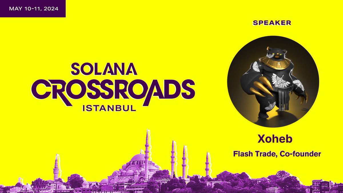 Join us in Istanbul this May for Crossroads as we tackle congestion on-chain and on-road…
Use code “solana” to get 25% discount and avoid priority fees to quickly land your tx..tickets!