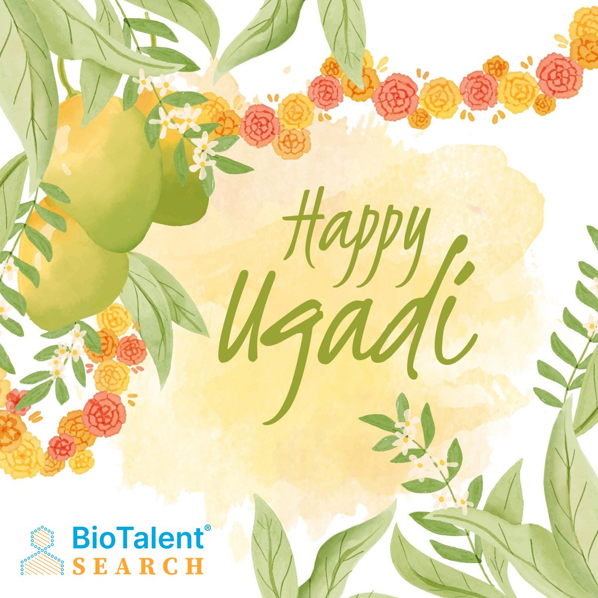 BioTalentSearch's tweet image. Happy Ugadi! Wishing you a year filled with prosperity, happiness, and  success. May this festival usher in new beginnings and blessings for you  and your loved ones. #Ugadi #NewYearCelebration