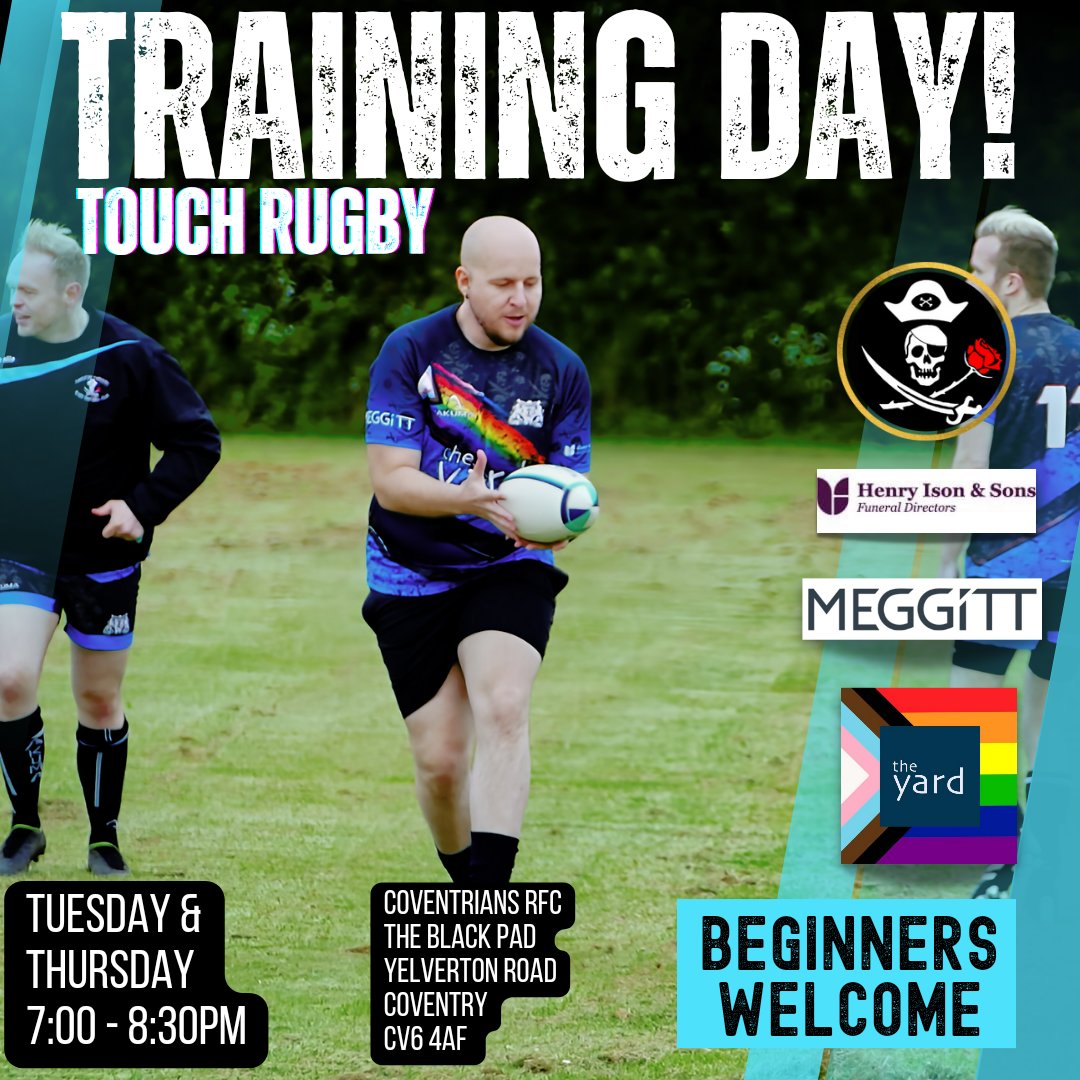 🏉 IT'S TRAINING DAY!🏴‍☠️ 🏳️‍🌈 LGBTQ+ Inclusive Rugby Club 👥 Everyone Welcome ❗Beginners Especially Welcome 🌟We promise a safe supportive environment to learn & train 📧Message Us For More Information