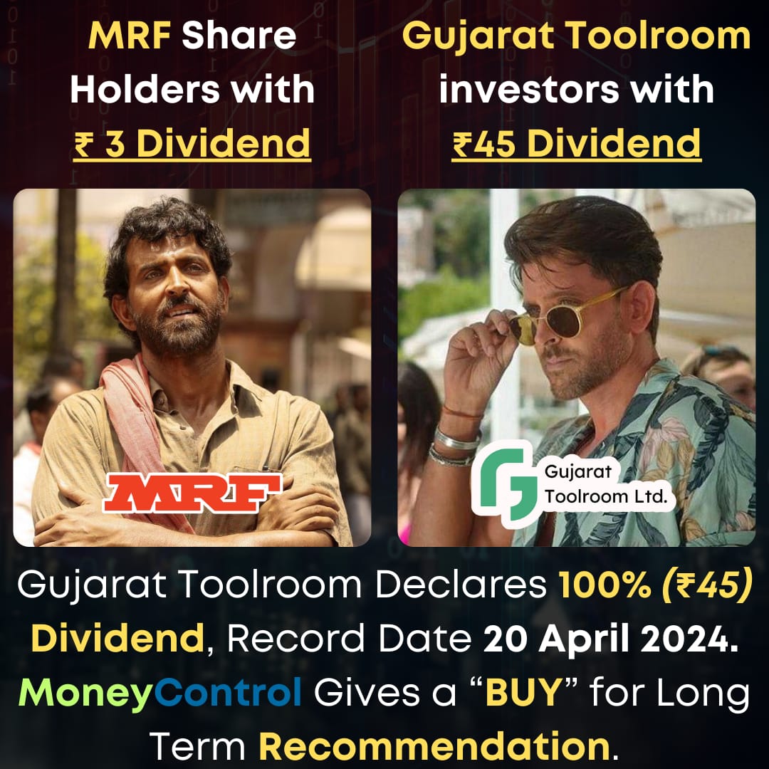 context40472's tweet photo. Gujarat Toolroom's ₹45 dividend announcement is a testament to its financial strength and investor-friendly policies. #BuyGujaratToolroom https://t.co/5LywIacxdp