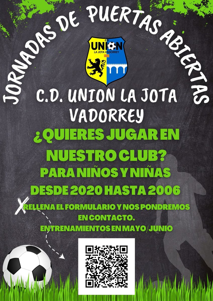 🔊 PUERTAS ABIERTAS 🔊

¿Quieres jugar en nuestro club?
Durante los meses de mayo y junio realizaremos jornadas de puertas abiertas para jugadores/as nacidos entre 2006 y 2020.

📝 Rellena el formulario y nos pondremos en contacto: docs.google.com/forms/d/e/1FAI…