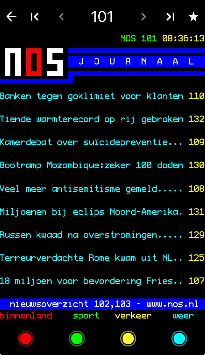TT107 - Als je ⁦de nieuwslijst van <a href="/Teletekst/">NOS Teletekst</a>⁩ haalt, ben je goed bezig.