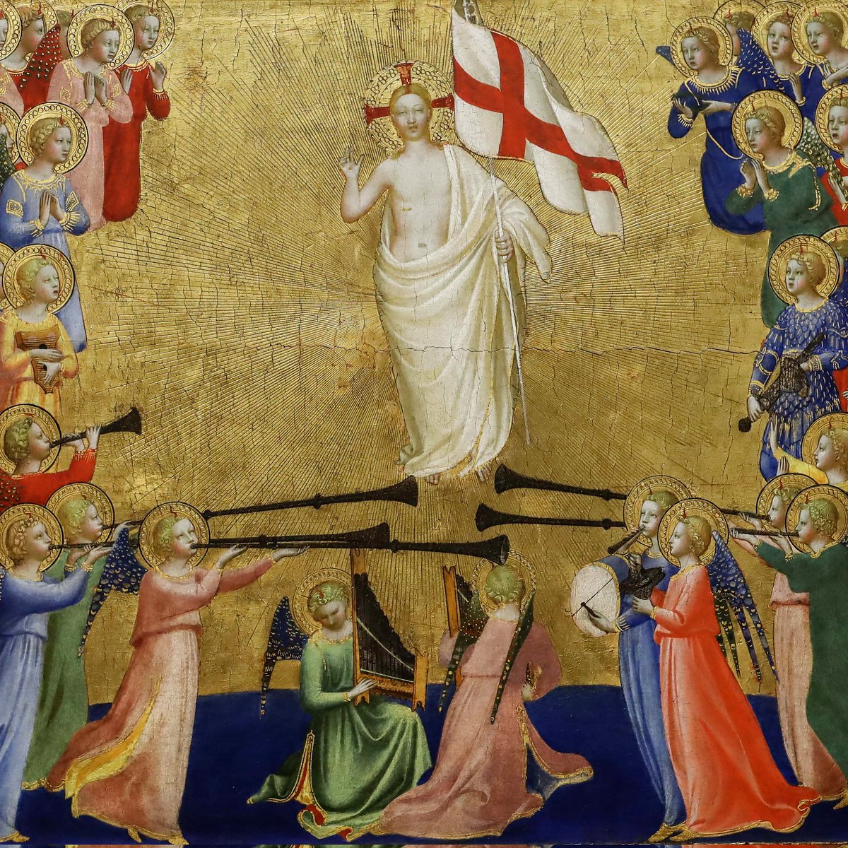 Fra Angelico, Christ Glorified in the Court of Heaven (Panel from Fiesole San Domenico Altarpiece), c.1424