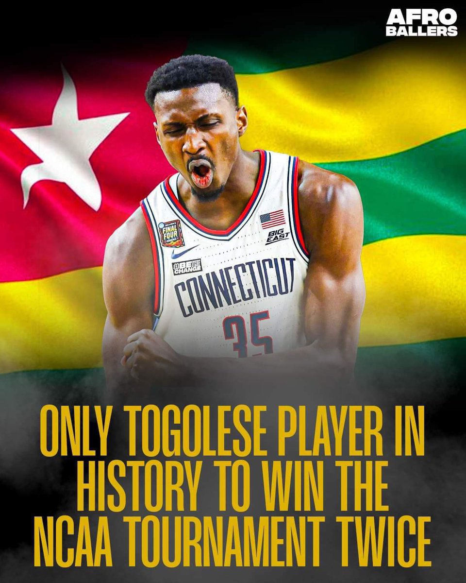 Last year, Samson Johnson became the first togolese ever to win a NCAA title. Now, he is the first & only to do it twice. CONGRATS CHAMP 👏🏾🇹🇬 @samson1iii 🇹🇬 #afroballers