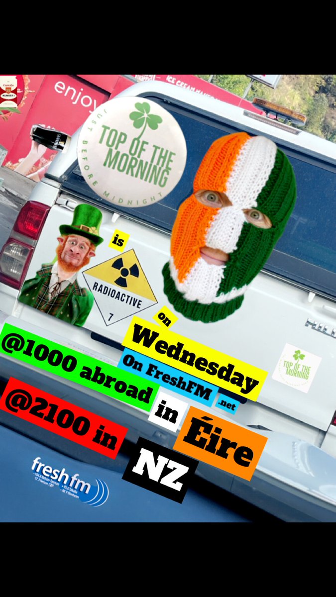The clock he crew in the morning He crew both and shrill He didn’t save my daylights I’ve a feeling he never will ToTM is on loud & bould on de wireless & even your smart kettle Wednesday as usual BUT… in Éire carry the 2 FreshFM.net @1000 10am 10 a’clock ponc.