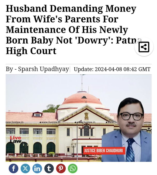 How did it count as a #dowry in the first place? Some women misuse the #dowrylaws and complain as if it is some rules in cricket that you can appeal at any time.