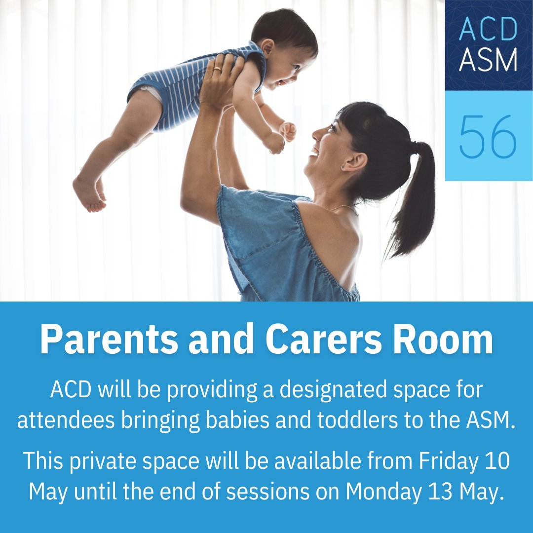 A Parents and Carers room will be available at the Perth Convention and Exhibition Centre, for attendees bringing babies and toddlers to the ASM. The private space is located near session rooms and will include a live stream of main plenary sessions. acdasm.com.au/parent-and-car…