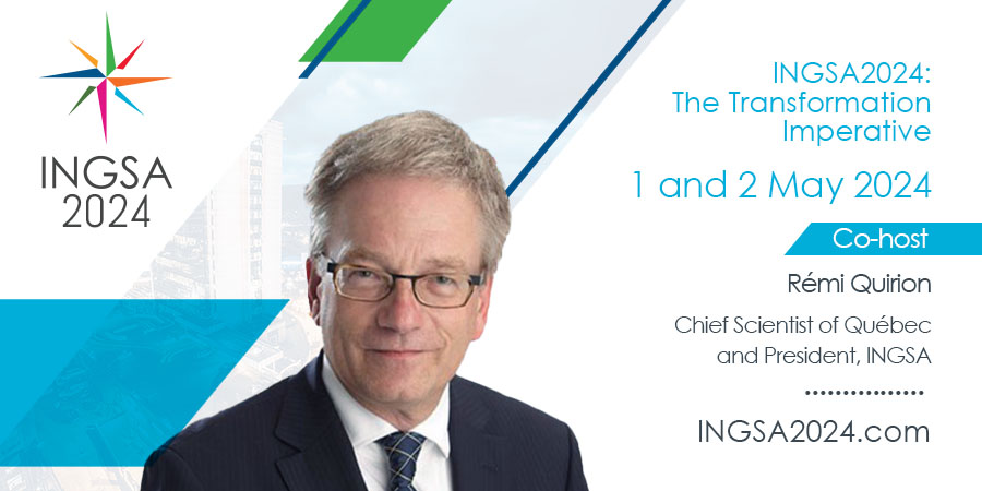 We are pleased to introduce @SciChefQC , President of the International Network for Governmental Science Advice (INGSA), and the inaugural Chief Scientist of Quebec since July 2011. Join us at the #INGSA2024 Conference where he will share his profound insights.
#GlobalSouth