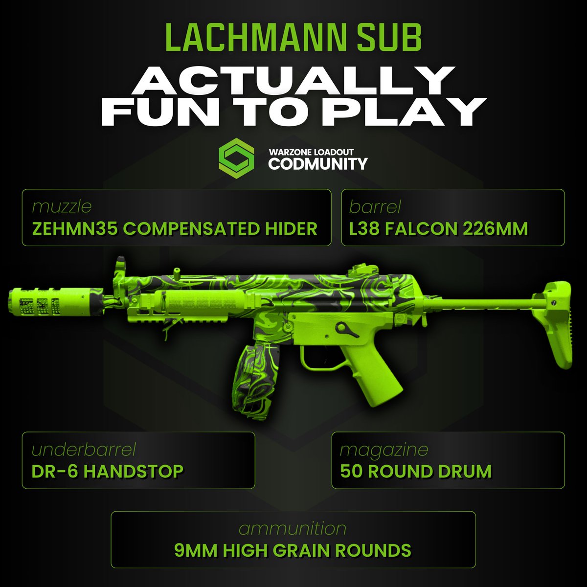 The Lachmann Sub (MP5) is surprisingly good and fun to play with in Season 3! It was slightly buffed and is now a viable option for #Warzone Modern Warfare 3 attachments on it are also improving it a lot compared to the old Warzone 2 build!