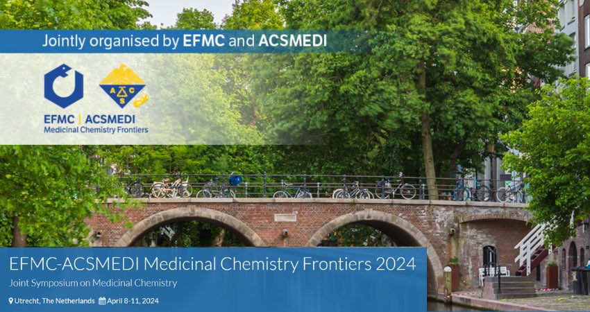 We're at the @EuroMedChem @AcsMedi Medicinal Chemistry Frontiers meeting in Utrecht all week, sponsored by @ChemEurope. Follow us & use the hashtag #MedChemFrontiers24 to join the discussion. If you see our EiC David Peralta, stop & say hello! @YoungSciNet #medchem #chembio