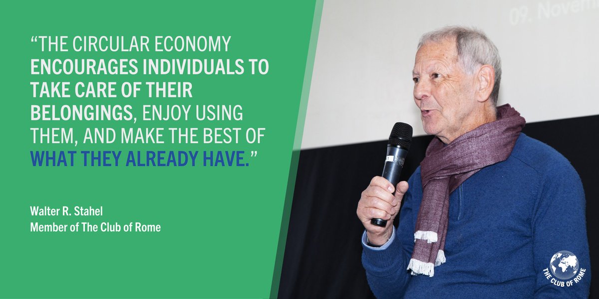 INTERVIEW | Discover how Walter R. Stahel became involved with The Club of Rome and the importance of the circular economy for a sustainable future, he speaks to comms fellow @lalla_ng. Don't miss this fascinating read: 🔗 clubofrome.org/blog-post/stah…