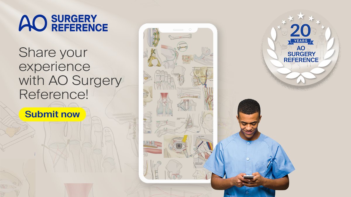 🎉 Join the celebration! We're thrilled to announce the AO Surgery Reference 20th Anniversary Contest! Visit our website: 🔗 brnw.ch/21wIDmU 📅 Submit by May 19, 2024. Vote from May 20 to June 21, 2024. T&Cs apply. #AOSurgeryReference #SurgicalExcellence #Contest
