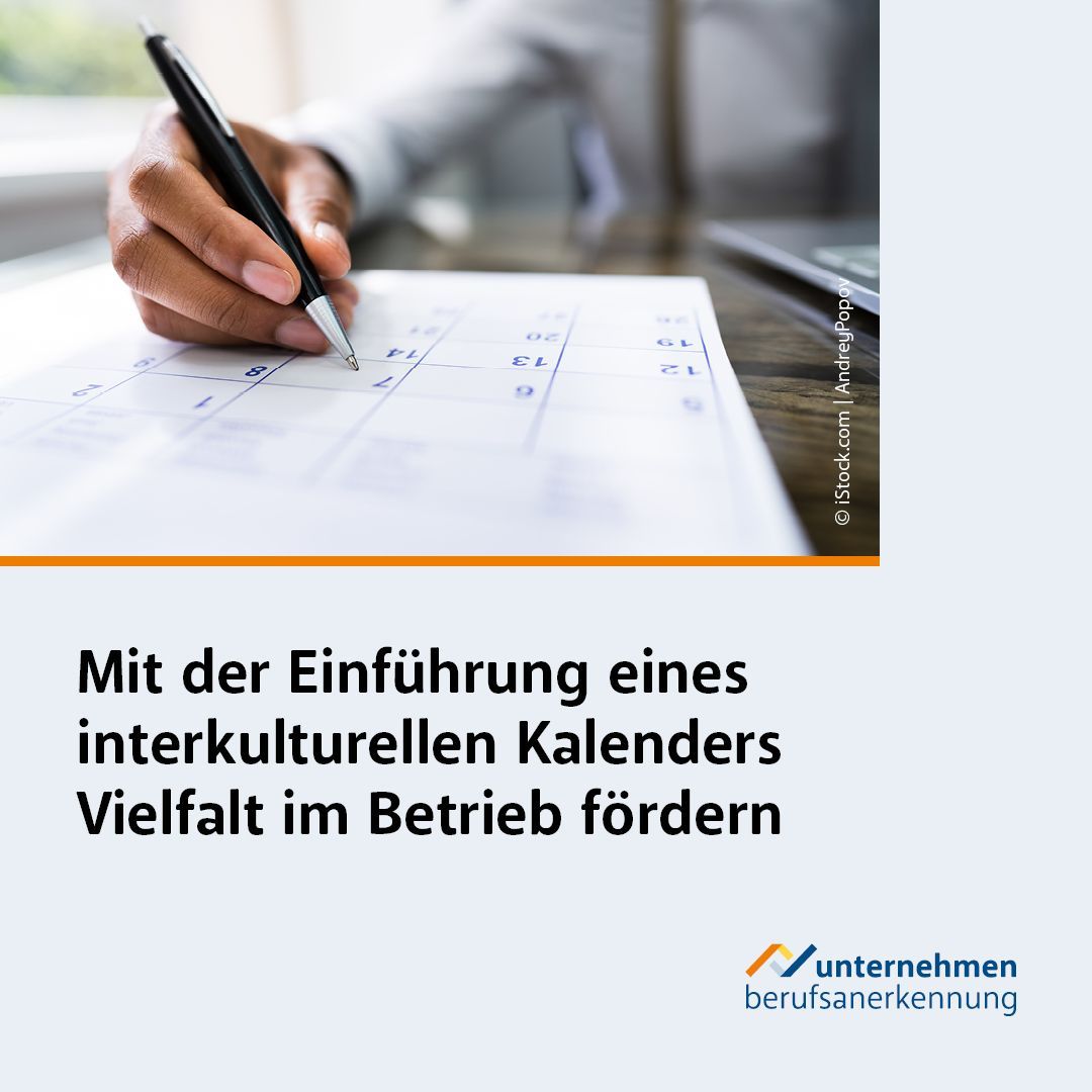 Unser Tipp für mehr Diversität am Arbeitsplatz: die Einführung eines interkulturellen Kalenders. Mehr erfahren ➡️ buff.ly/3PUXOK2 

#Vielfalt #Anerkennung #internationaleFachkräfte #Diversität #interkulturellerKalender #BAMF