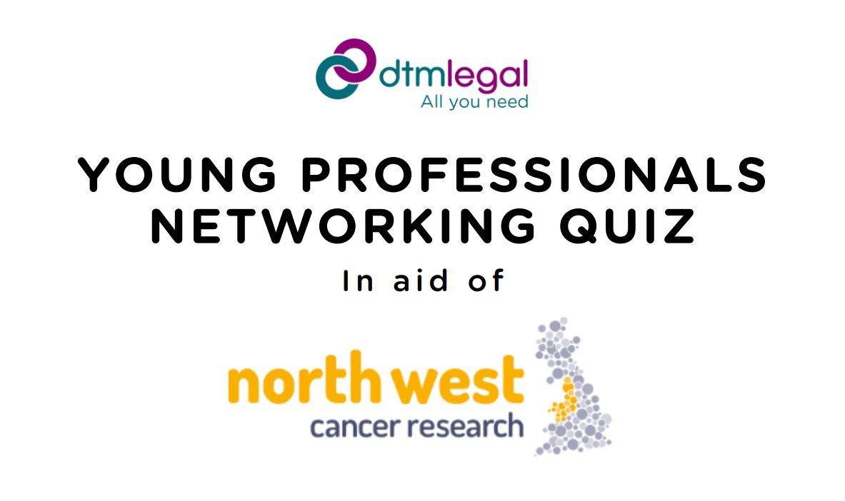 @DTMLegal Young Professionals Charity Networking Quiz In aid of @NorthWestCancer Research This event is for young professionals and attendees will be allocated into teams to allow for an opportunity to make new connections! buff.ly/3xq9WMG #EventsLiverpool