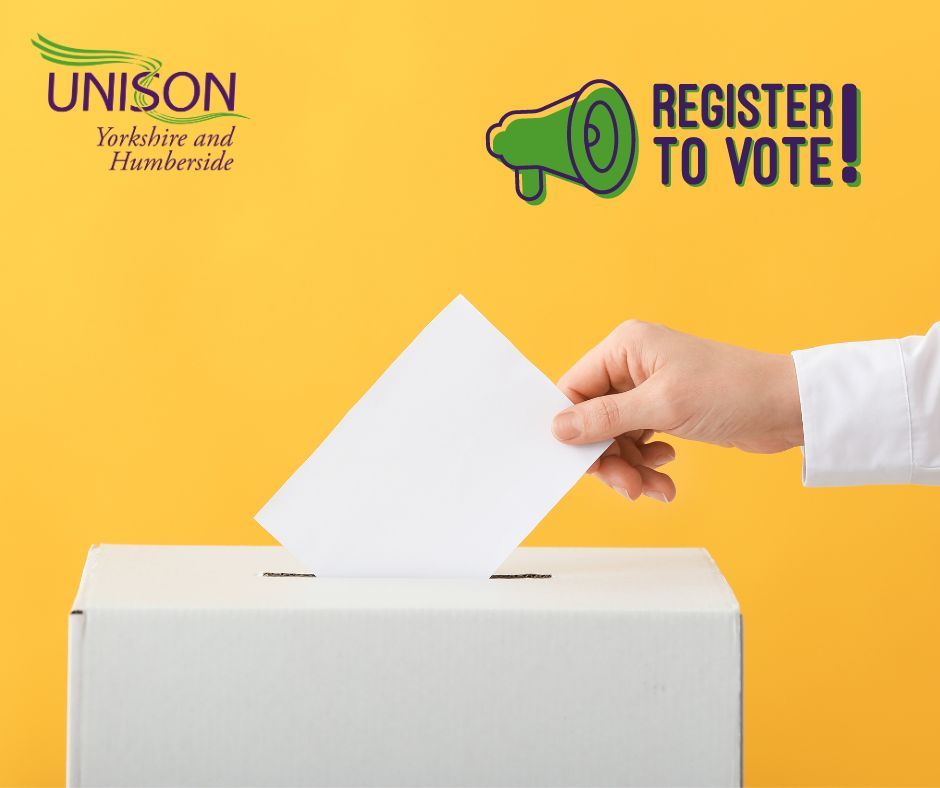 There's just a week to go to make sure you're registered to vote in local elections in May. Here's a handy @unisontheunion article which should help answer any questions you might have 👇 magazine.unison.org.uk/2024/03/28/how…