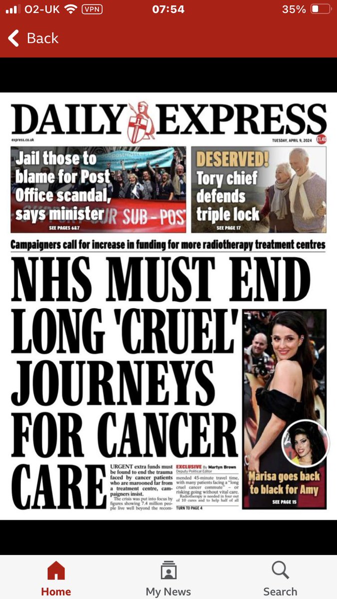 Cancer care in the headlines again today @shiv_smith @alisonleary1 @alimully @SimonMDLord @ethansgrumps (this headline could have been lifted from 1999 we didn’t have an English cancer plan then)