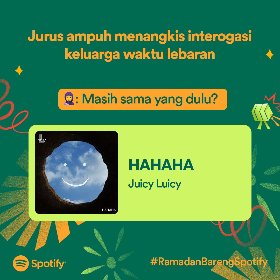 Baru aja mau nelen kolak, eh denger pertanyaan kayak gitu :) Yaudah nikmatin aja sambil dengerin lagu dan podcast di Spotify pas kumpul keluarga 😚 @yurayunita @salpriadi_ @maliqmusic @JuicyFruityyy #RamadanbarengSpotify