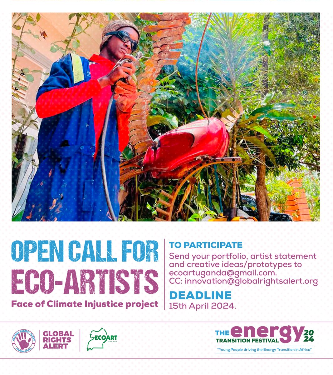 .@graUganda recognizes the urgent global need to combat climate change and its devastating effects. As part of our upcoming Energy Transition Festival, we call upon visual artists who are passionate about climate change and can use their skills to show the ugly face of climate…