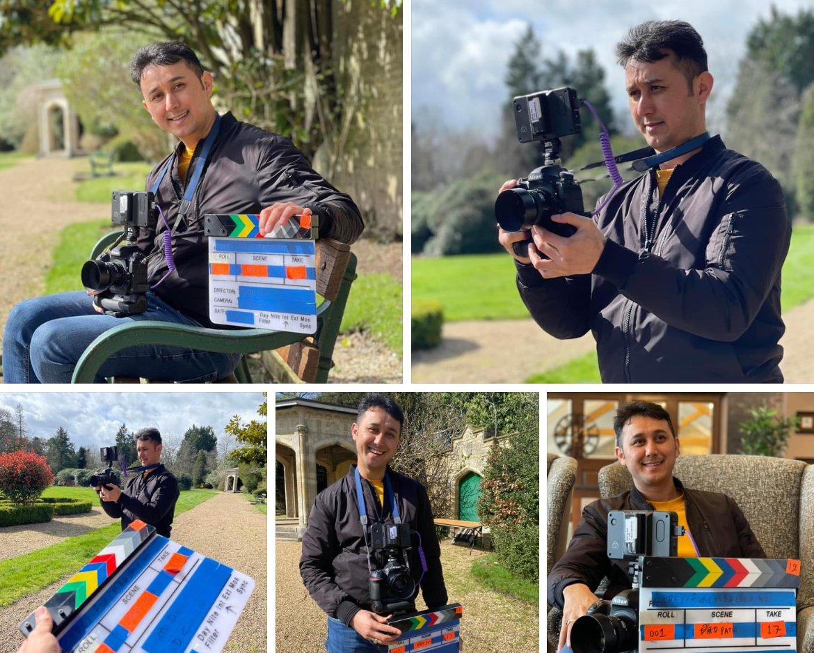 We are pleased to have supported Ali, a #refugee from Afghanistan. We caught up with Ali when he posted these great photos documenting his work as a sound recordist on a new production. You can read more at hertswelcomes.org.uk/refugee-storie… Well done Ali, such positive news!