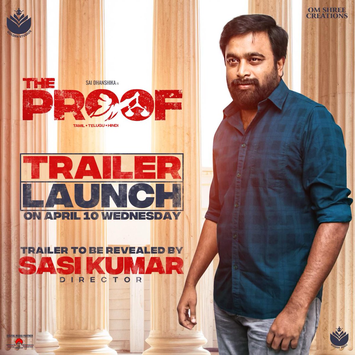 #TheProof Trailer நாளை முதல் ✅

Release by <a href="/SasikumarDir/">M.Sasikumar</a>
starring <a href="/SaiDhanshika/">சாய் தன்ஷிகா</a>.

Directed By <a href="/Radhika_master/">Radhika</a>
Produced By <a href="/GomathiSathyaa/">Gomathi Sathya</a>

<a href="/GOLDENSTUDIOS23/">GOLDEN STUDIOS</a> <a href="/alexappu8/">Alex Devarajan</a> <a href="/Riythvika/">Riythvika✨</a> @ashokactor <a href="/murukku_meesaya/">Meesaya Murrukku</a>