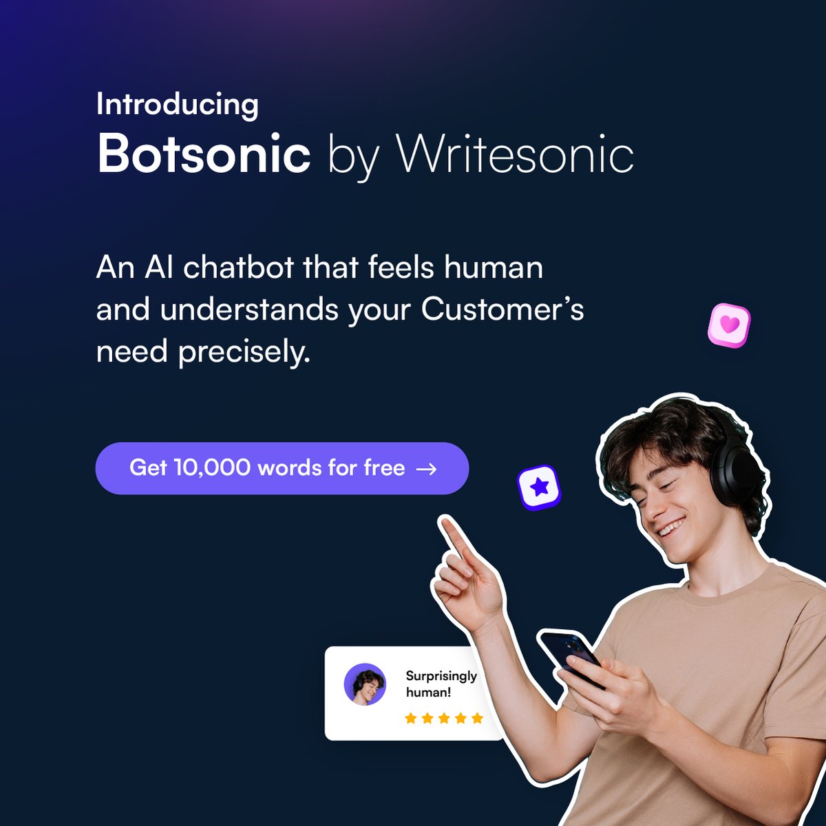 Writesonic Generative AI Platform for Content Creation, SEO and AI Chatbots.

writesonic.com/botsonic?fpr=a…

#AIWriting #ContentCreation #Productivity #DigitalMarketing #ArtificialIntelligence #MarketingTools #BusinessStrategy #TechInnovation #Entrepreneurship