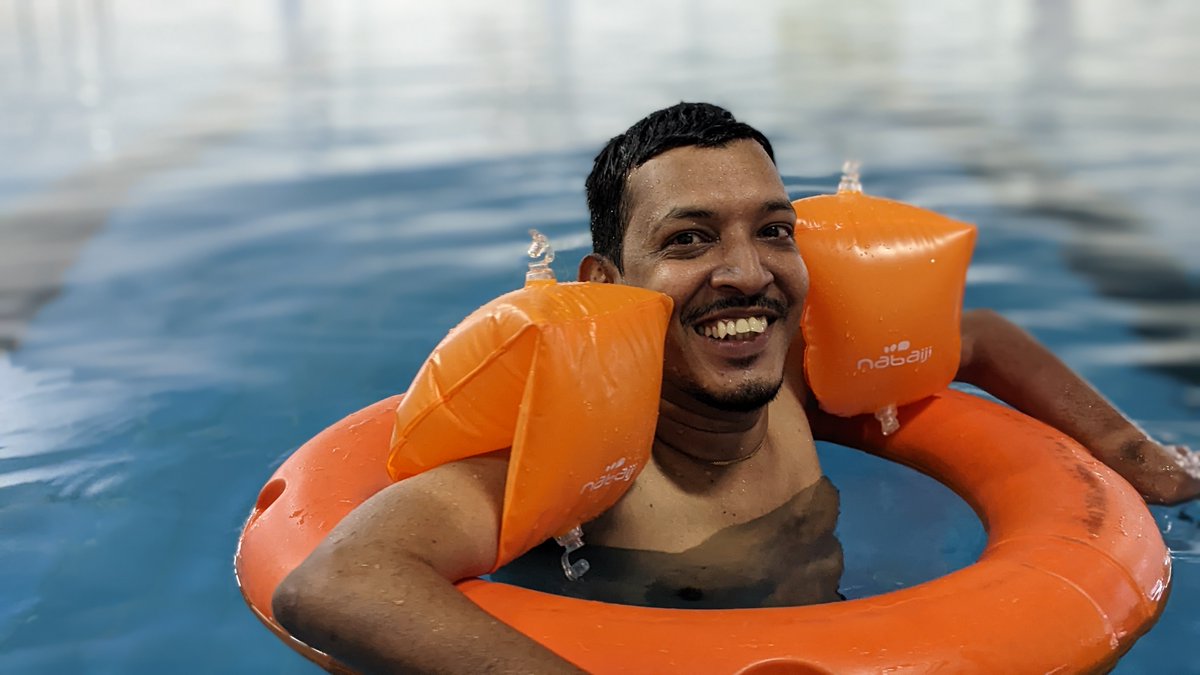 SathishOnWheels's tweet photo. Weekend #Swimming Relaxation cum #Therapy <---> It always gives great comfort do your activities on a completely #Accessible Place at the same times the Support from your #Friends increases your #Happiness into the double comfort zone
#SathishOnWheels #HydroTherapy #SwimmingFun https://t.co/AKIUqVnqg4