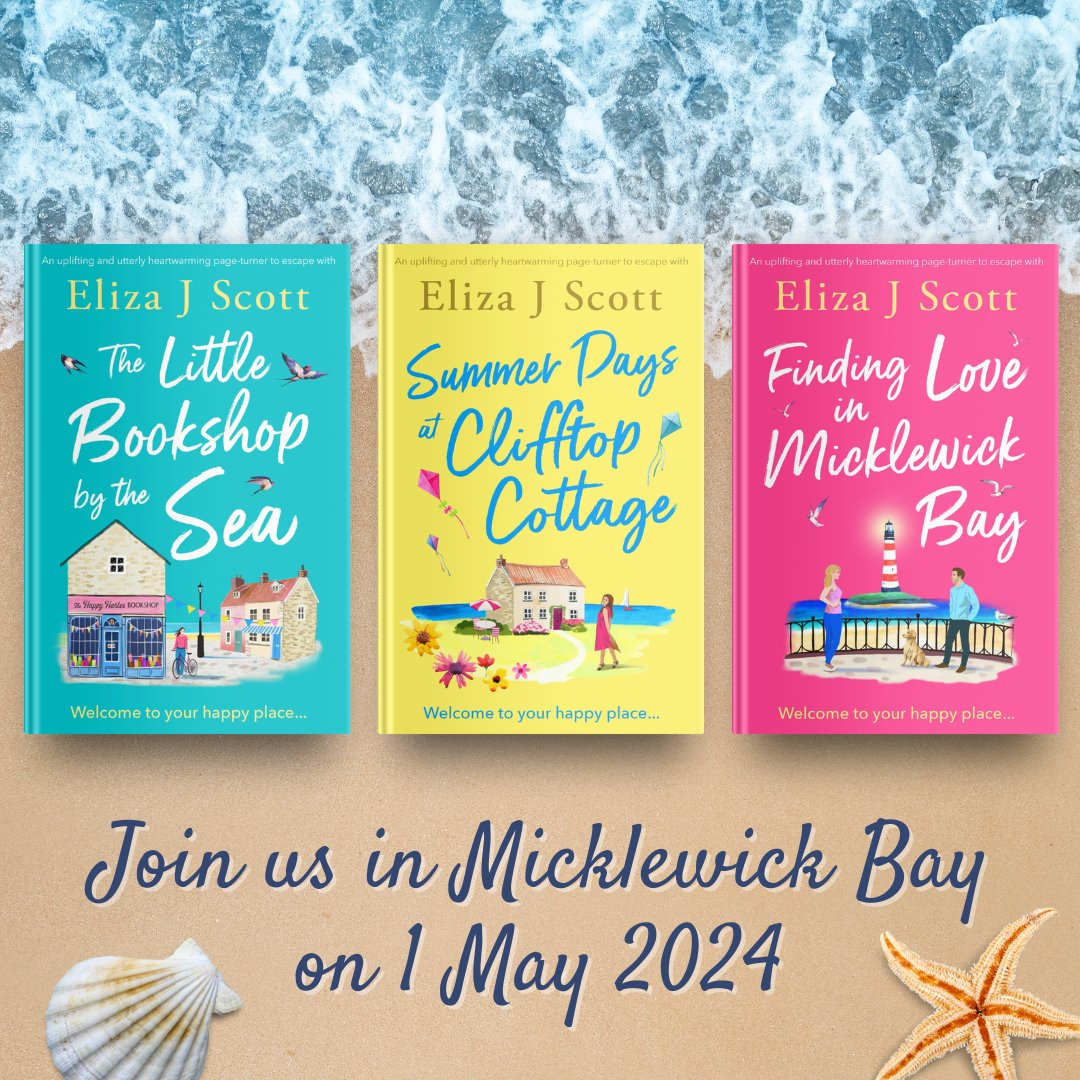 ❤️🐚🌊My @RNAtweets #TuesNews is that it's only 3 weeks until publication day for the first three books in the Welcome to Micklewick Bay series! Pre-order links: 🇬🇧amazon.co.uk/-/e/B07DMQWPMH 🇺🇸 amazon.com/-/e/B07DMQWPMH #romanticfiction #newbook #womensfiction