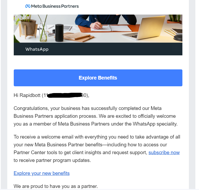 rapidbott's tweet photo. 🎉 Proud to announce we've joined the Meta Business Partners family,  focusing on WhatsApp! Excited for this new chapter in delivering  top-notch communication solutions. 

Stay tuned! 

#MetaBusinessPartners  #WhatsApp #Innovation https://t.co/D277QFbqz2